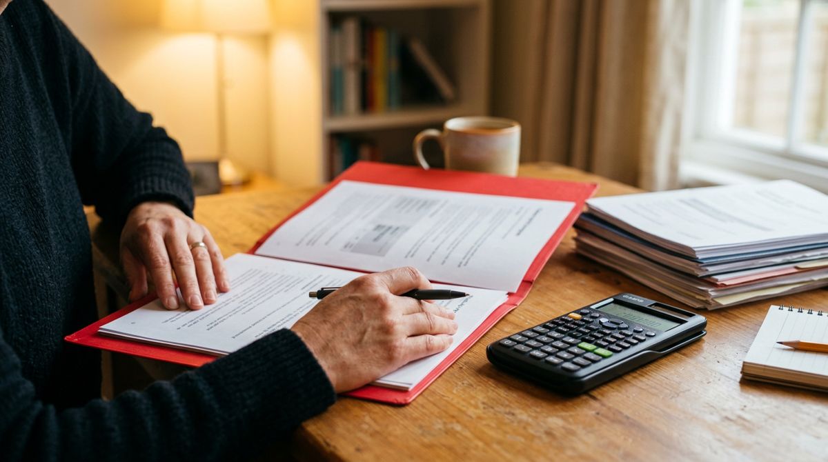 Veli eğitim programı belgelerini inceleyerek planlama yapıyor